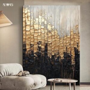 Golden Cityscape Art