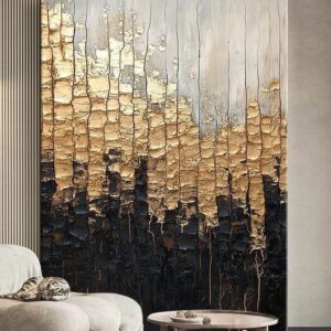 Golden Cityscape Art
